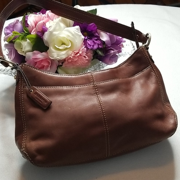 Liz Claiborne Vintage Brown Genuine Leather Bag - Picture 2 of 16